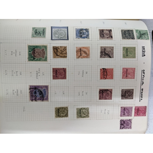 120 - A collection of stamps from India mounted in three albums to include Victorian examples, one album c... 