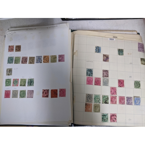 120 - A collection of stamps from India mounted in three albums to include Victorian examples, one album c... 