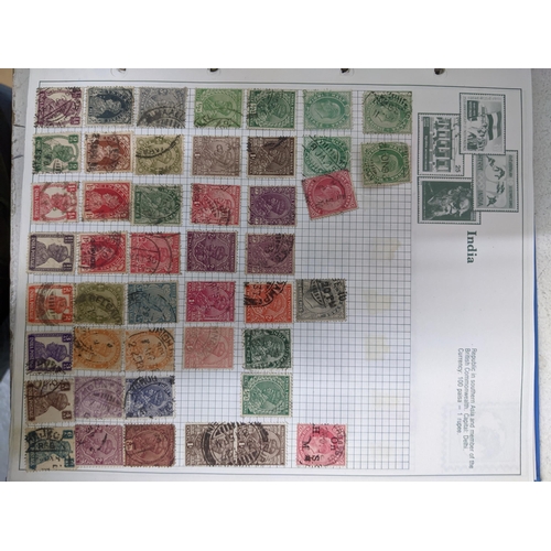 120 - A collection of stamps from India mounted in three albums to include Victorian examples, one album c... 