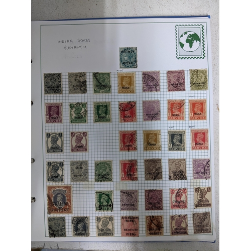 120 - A collection of stamps from India mounted in three albums to include Victorian examples, one album c... 