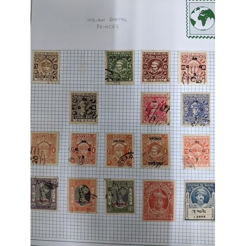 120 - A collection of stamps from India mounted in three albums to include Victorian examples, one album c... 