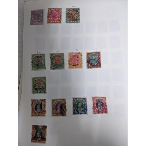 120 - A collection of stamps from India mounted in three albums to include Victorian examples, one album c... 