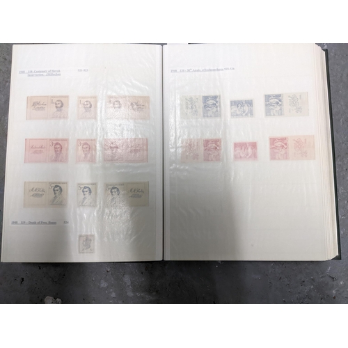 367 - A stamp collection of Czechoslovakian stamps mounted in four albums, along with a 1997 catalogue of ... 