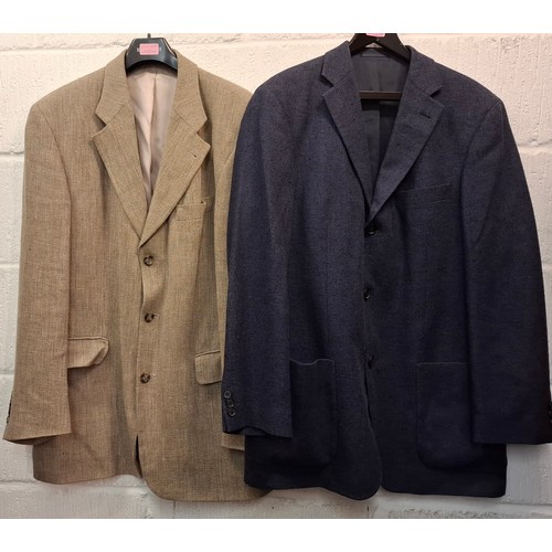 107 - Four gents jackets comprising a navy Hugo Boss Venus silk and cashmere mix jacket, approx 44