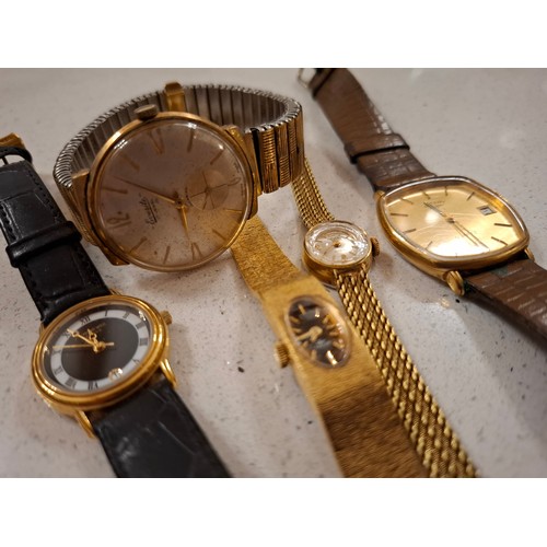 34 - A group of five 20th Century wristwatches comprising a Gents Rotary A/F, a gents Everite Incabloc wa... 