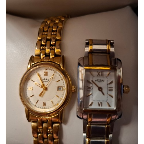 118 - Three ladies Rotary wristwatches and a ladies Citizen Eco-Drive watch together with 3 Rotary watch b... 