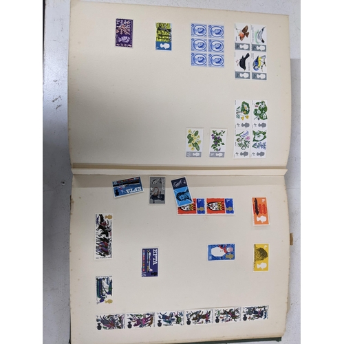 406 - A stamp album containing cigarette cards, pencil sketches and card cut-outs, a Mabel Lucie Attwell c... 