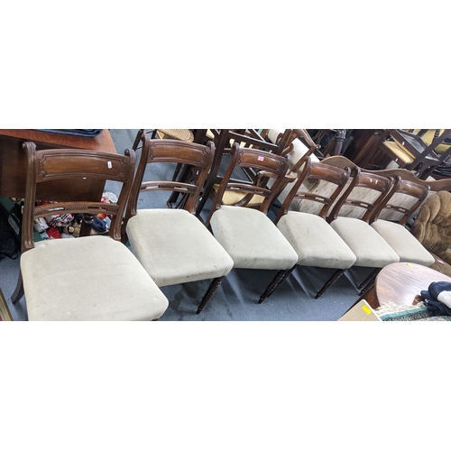 146 - A set of six Regency mahogany bar back dining chairs
Location: A3B
If there is no condition report, ... 