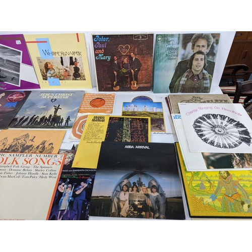 205 - A group of ,i to late 20th century sleeved records to include ABBA'Arrival', Simon and Garfunkel 'Br... 