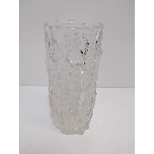 224 - A Whitefriars bark clear glass vase Location: 1.1
If there is no condition report shown, please requ... 