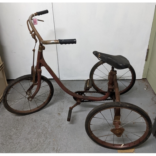 332 - A vintage Lines Bros Ltd Triang Trike child's tricycle circa 1940s Location:GM
If there is no condit... 