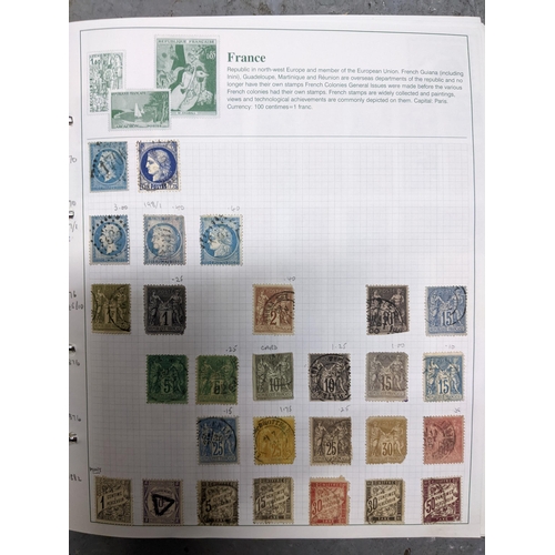 336 - A collection of worldwide stamps mounted in nine albums to include GB stamps, Chinese, Norwegian, Sp... 