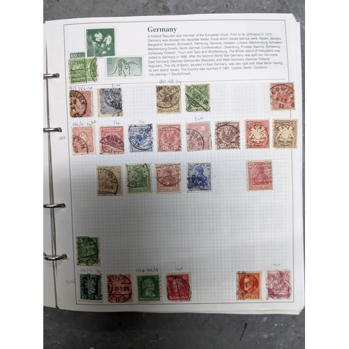 336 - A collection of worldwide stamps mounted in nine albums to include GB stamps, Chinese, Norwegian, Sp... 