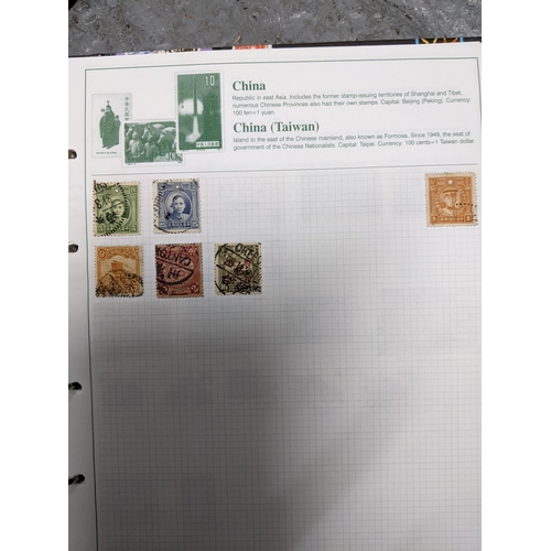 336 - A collection of worldwide stamps mounted in nine albums to include GB stamps, Chinese, Norwegian, Sp... 