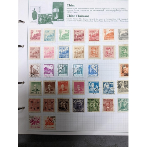 336 - A collection of worldwide stamps mounted in nine albums to include GB stamps, Chinese, Norwegian, Sp... 