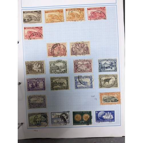 336 - A collection of worldwide stamps mounted in nine albums to include GB stamps, Chinese, Norwegian, Sp... 