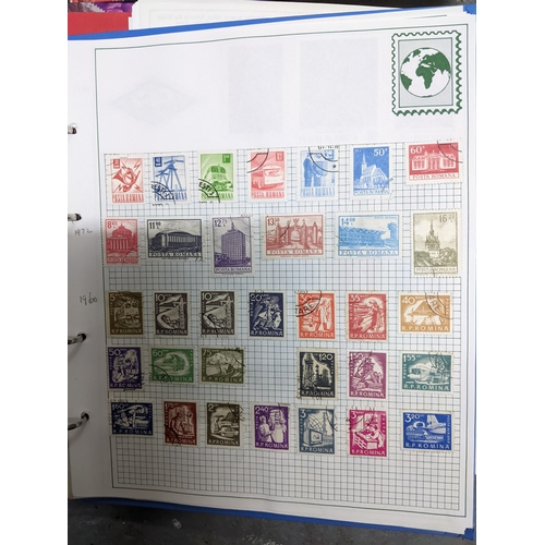 336 - A collection of worldwide stamps mounted in nine albums to include GB stamps, Chinese, Norwegian, Sp... 