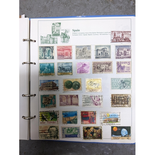 336 - A collection of worldwide stamps mounted in nine albums to include GB stamps, Chinese, Norwegian, Sp... 