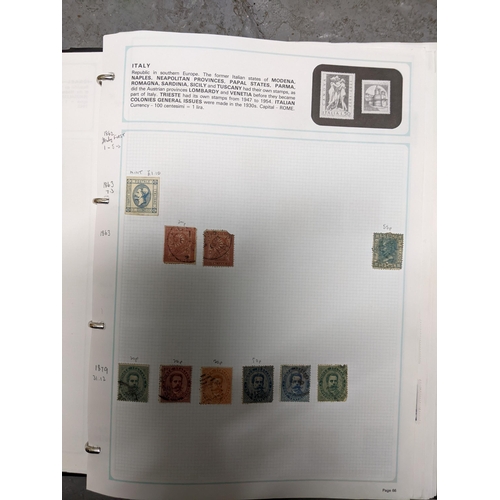 337 - A collection of stamps from around the world mounted in eleven albums to include Australian, Argenti... 