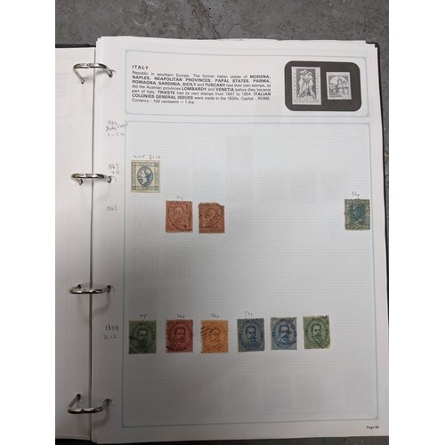 337 - A collection of stamps from around the world mounted in eleven albums to include Australian, Argenti... 