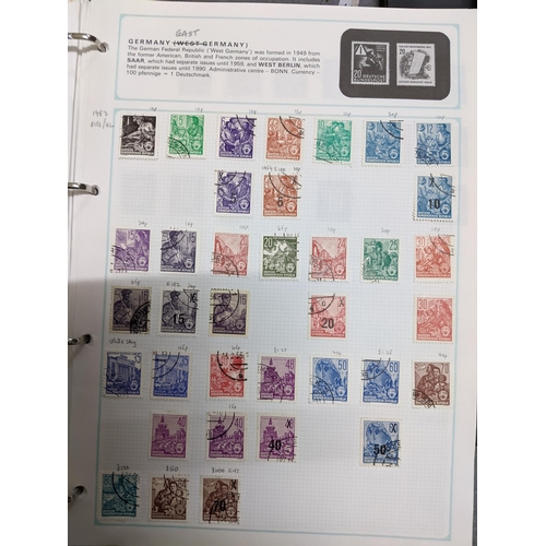 337 - A collection of stamps from around the world mounted in eleven albums to include Australian, Argenti... 