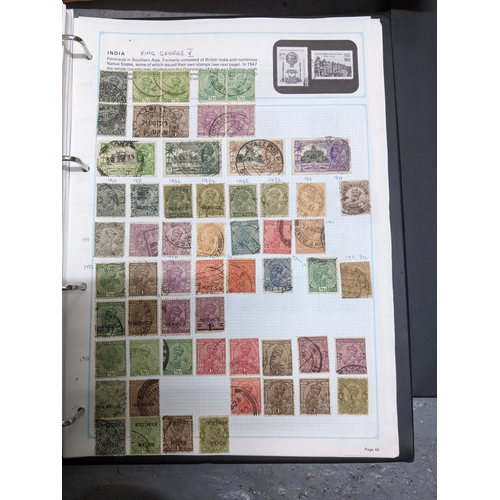 337 - A collection of stamps from around the world mounted in eleven albums to include Australian, Argenti... 