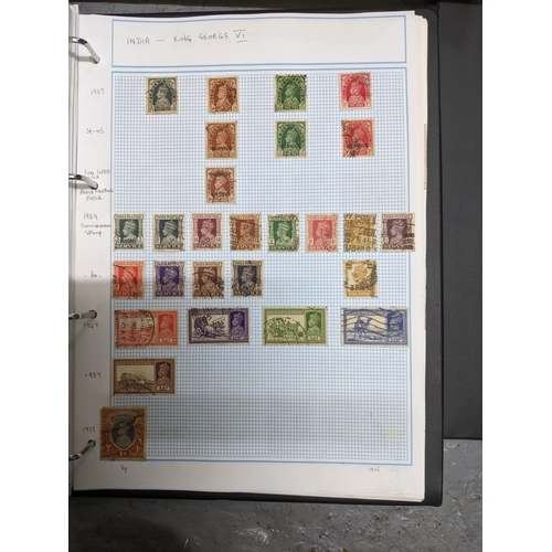 337 - A collection of stamps from around the world mounted in eleven albums to include Australian, Argenti... 