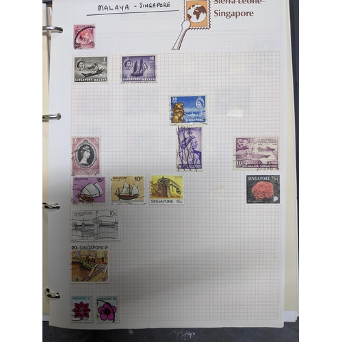 337 - A collection of stamps from around the world mounted in eleven albums to include Australian, Argenti... 