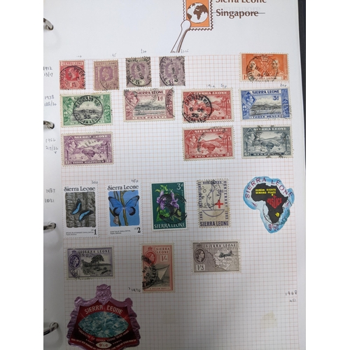 337 - A collection of stamps from around the world mounted in eleven albums to include Australian, Argenti... 