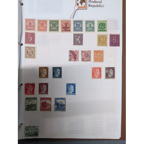 337 - A collection of stamps from around the world mounted in eleven albums to include Australian, Argenti... 