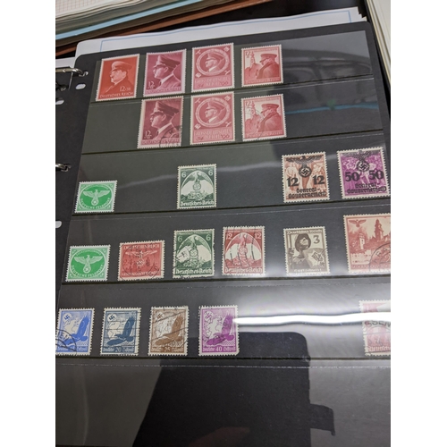 337 - A collection of stamps from around the world mounted in eleven albums to include Australian, Argenti... 