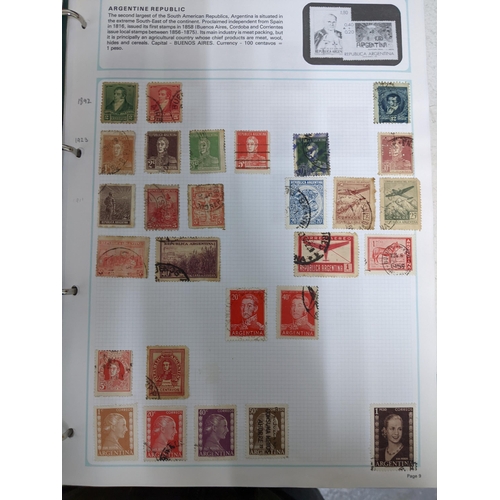 338 - A quantity of stamps from around the world mounted in various albums, some loose, along with various... 