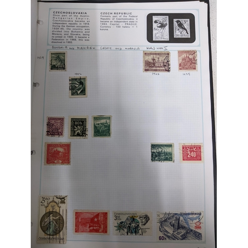 338 - A quantity of stamps from around the world mounted in various albums, some loose, along with various... 