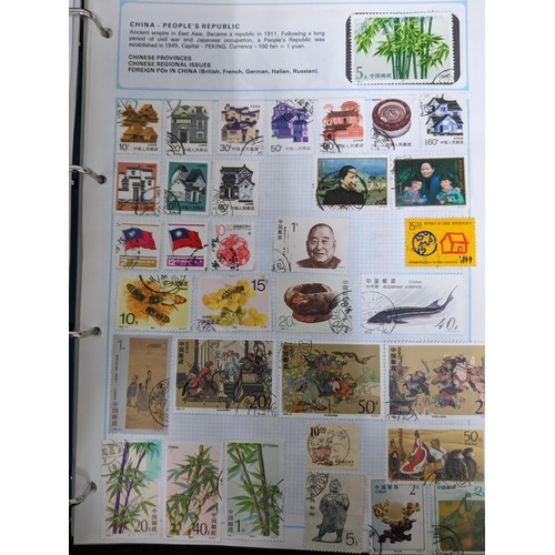 338 - A quantity of stamps from around the world mounted in various albums, some loose, along with various... 