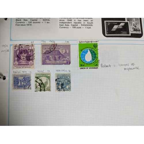 338 - A quantity of stamps from around the world mounted in various albums, some loose, along with various... 