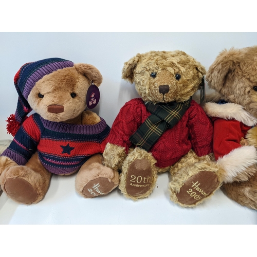 234 - A group of eight Harrods teddy bears to include years 2004-2009, together with a 21st century bear
L... 