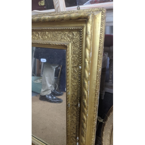 474 - An early 20th century moulded gilt framed mirror 74cm x 83.5cm together with a circular mirror in a ... 