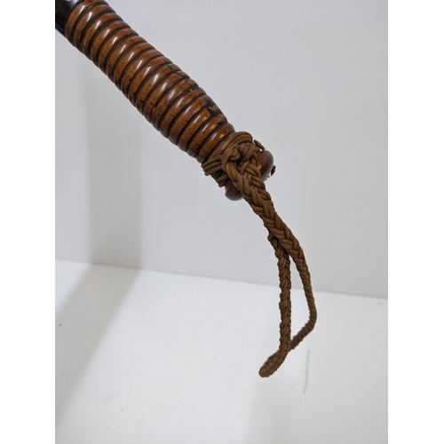 383 - A convict service truncheon inscribed CS with a ribbed handle and hand rope
Location:9.3
If there is... 