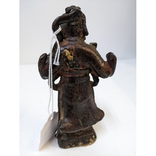 389 - A cast bronze model of a Chinese warrior on a plinth, 14cm h
Location:5.1
If there is no condition r... 