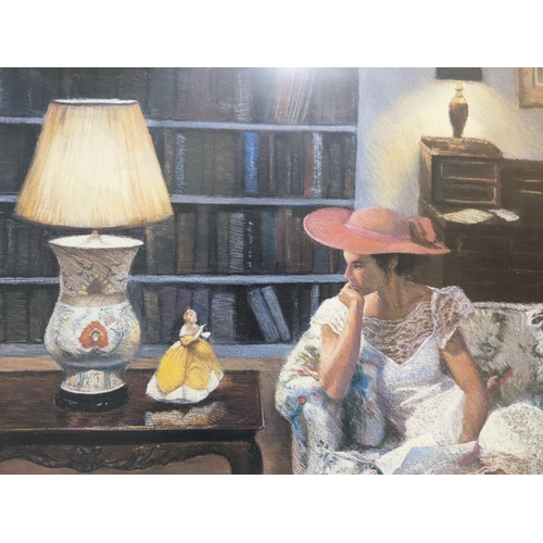 562 - Two Susan Kuznitsky prints, one titled 'The Library' number 470/600 framed and glazed, the other 'Hi... 