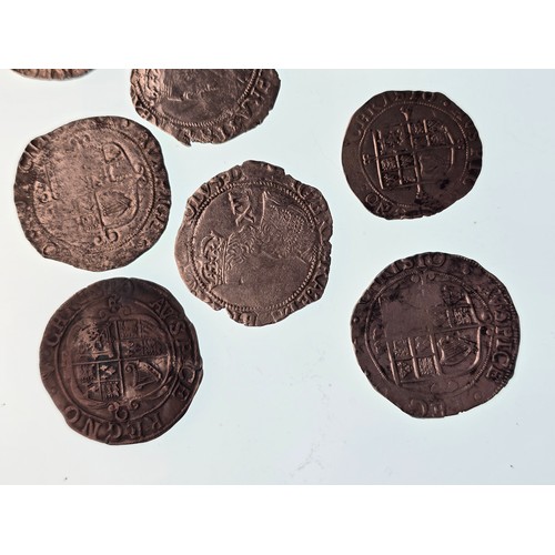 13 - Kingdom of England - Charles I (1625-1649), Mixed Silver Coinage to include, Nine Shillings and thre... 