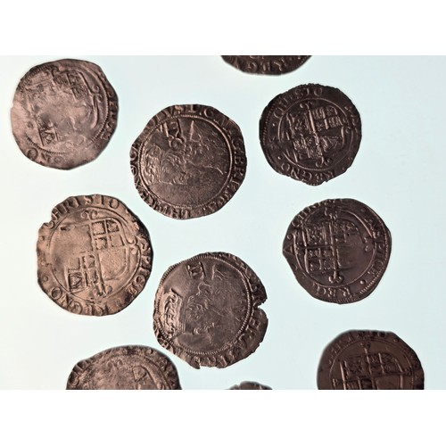 13 - Kingdom of England - Charles I (1625-1649), Mixed Silver Coinage to include, Nine Shillings and thre... 