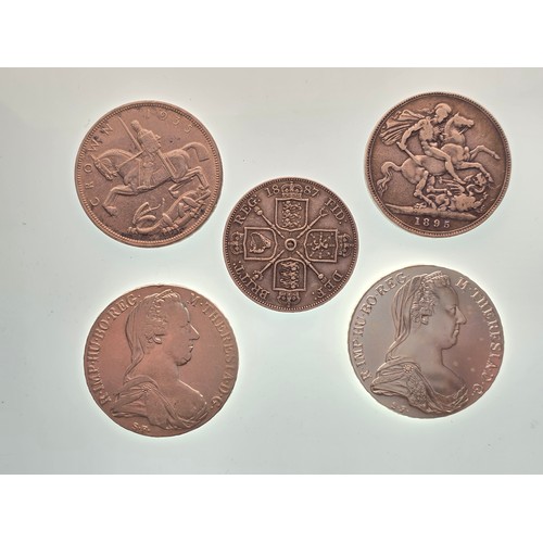 25 - Mixed Silver Coinage to include Victoria 1895 Crown and 1887 Jubilee Year Double Florin, George V 19... 