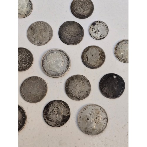 26 - Mixed British Silver Coinage to include 6x William III Sixpence 1696, 1697, 1697 (Chester), 1697 (Ho... 