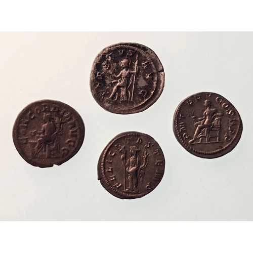 36 - Roman Empire - x4 Antoniniani, to include Gordian III 'P M TR P V COS II P P' (RIC.4 89), Philip I (... 