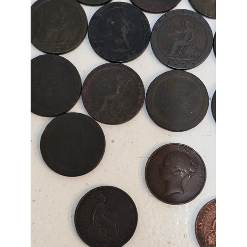 42 - Metal Detector Finds - George III 1797 'Cartwheel' Twopenny, and 16x 'Cartwheel' Pennies, in various... 