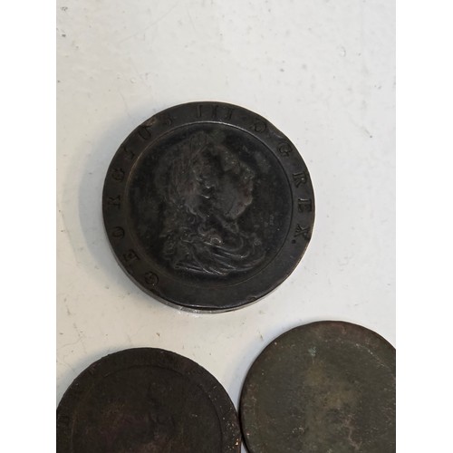 42 - Metal Detector Finds - George III 1797 'Cartwheel' Twopenny, and 16x 'Cartwheel' Pennies, in various... 