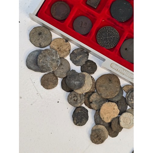 43 - Metal Detector Finds - Mixed Tokens and Seals, to include Workhouse Tokens, Commemorative examples, ... 