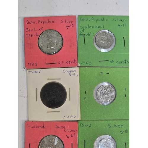 58 - Mixed coins from around the world to include, British India examples George VI Rupee's, Venezuela Si... 