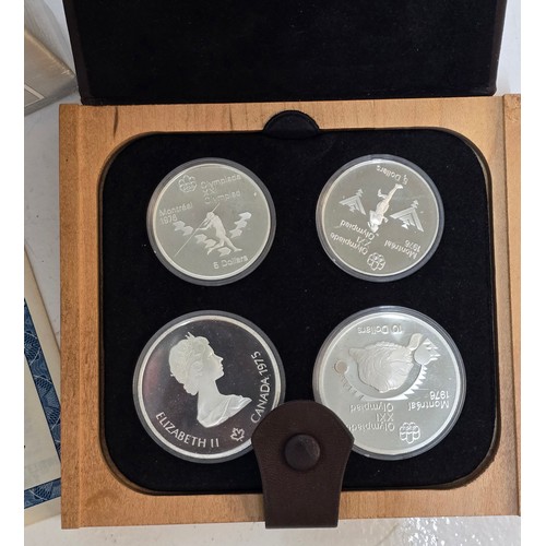 60 - Royal Canadian Mint - 1976 Silver Proof Series IV Olympic Track and Field Events Four-Coin Set, toge... 